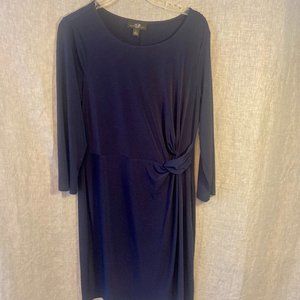 AGB Mid Length Dress with Tie detail Navy Large